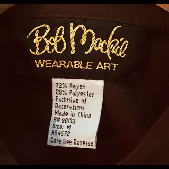 Vintage Bob Mackie Wearable Art Embroider Shirt M - Picture 5 of 6